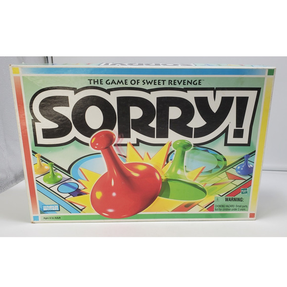 Vintage 1998 SORRY! Parker Brothers Hasbro Board Game Strategy 100% COMPLETE - Picture 1 of 9